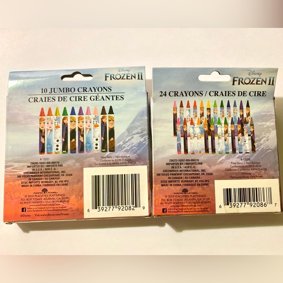 Crayons Frozen 2 ~ 1 Box of 10 Jumbo & 1 Box of 24 smaller/regular size. New (B) - Picture 2 of 4